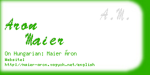 aron maier business card