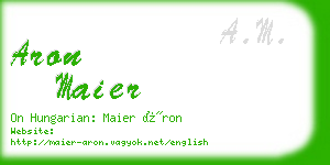 aron maier business card